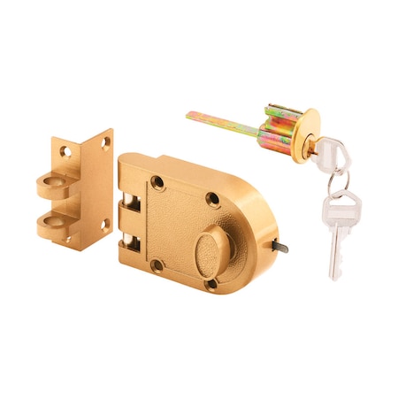 Prime-Line Prime-Line Defender Security Brushed Brass Diecast Deadbolt U9970